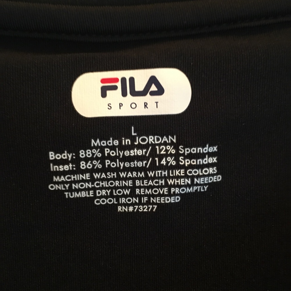 Fila Women's Black Tee with Pink Logo - Picture 4 of 10